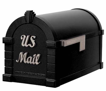 Gaines Keystone Mailbox Signature Series Black with Satin Nickel