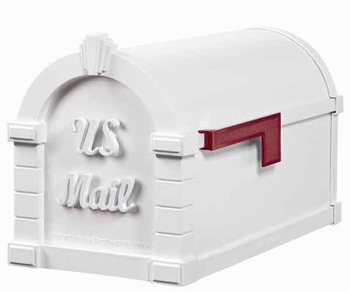 Gaines Keystone Mailbox Signature Series White with White
