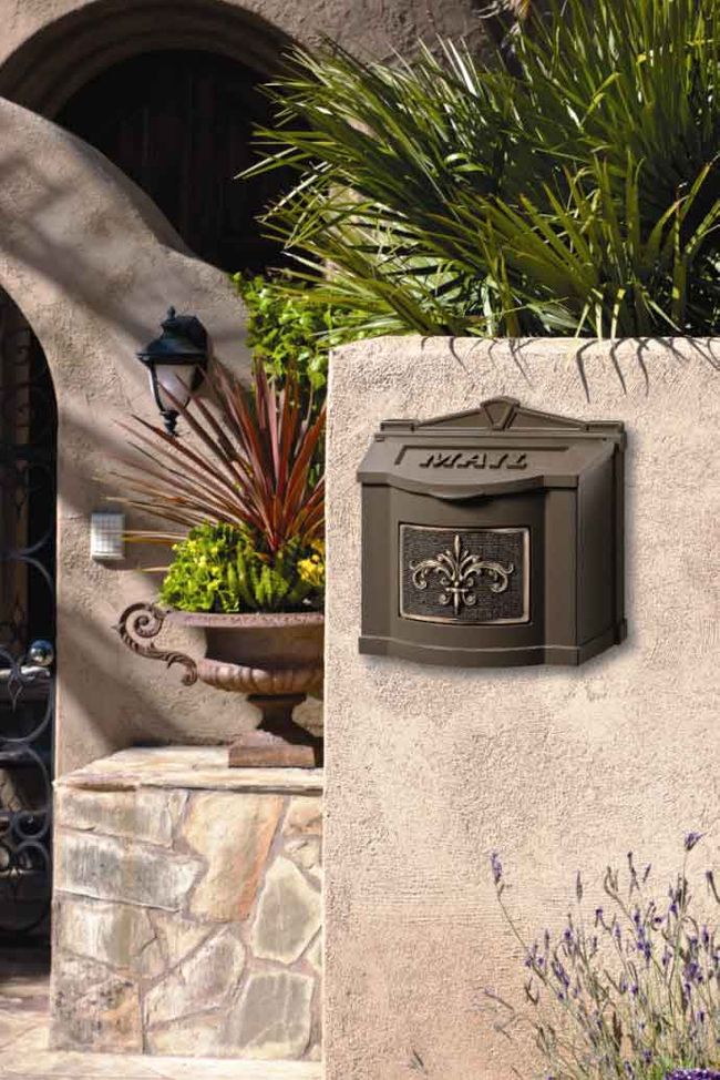 Gaines Wall Mount  Mailbox Bronze