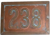 Gateway Column Mailbox 3 Digit Address Plaque ... Mounts on Column