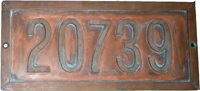 Gateway Column Mailbox 4-5 Digit Address Plaque ... Mounts on Column