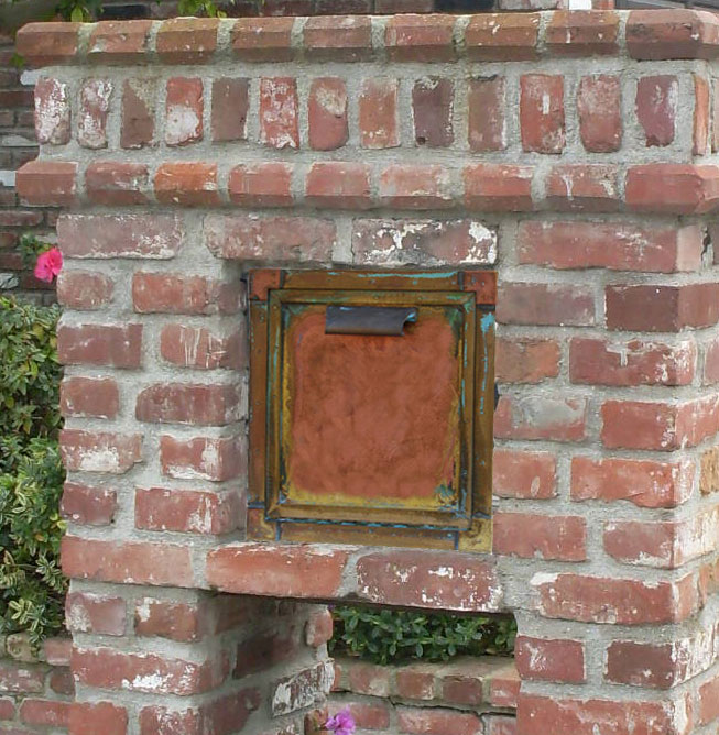 Streetscape Gateway Column Brass Mailbox Insert