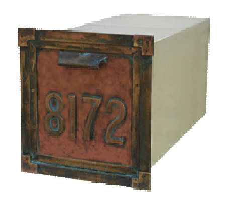 Streetscape Gateway Column Brass Mailbox Insert