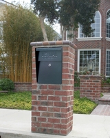 High Security Locking Mailbox In Red Brick Column