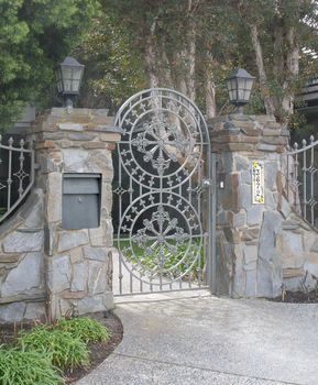 High Security Locking Mailbox In Stone Column