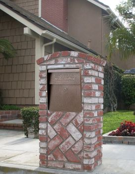 High Security Locking Mailbox In Used Brick Column