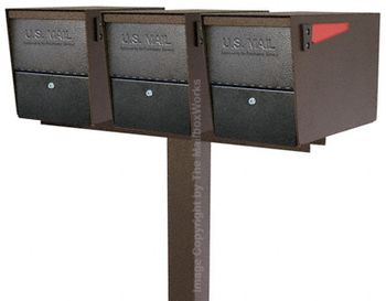 Mail Boss High Security Locking Triple Package Master Mailbox