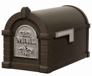 Keystone Mailbos Bronze w/Nickel Fleur De Lis