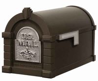 Gaines Keystone Fleur De Lis Mailbox with Standard Post