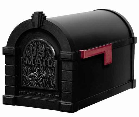 Gaines Keystone Fleur De Lis Mailbox with Standard Post