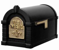 Gaines Keystone Fleur De Lis Mailbox with Standard Post