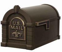 Gaines Keystone Fleur De Lis Mailbox with Standard Post