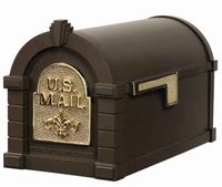 Gaines Keystone Fleur De Lis Mailbox with Standard Post