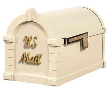 Keystone Mailbox Signature Series Almond w/Polished Brass