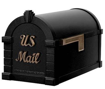 Keystone Mailbox Signature Series Black w/Antique Bronze Keystone Mailbox Signature Series Black w/Antique Bronze