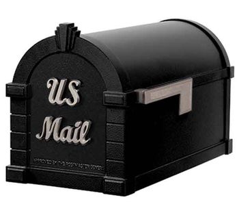 Keystone Mailbox Signature Series Black w/Satin Nickel Keystone Mailbox Signature Series Black w/Satin Nickel