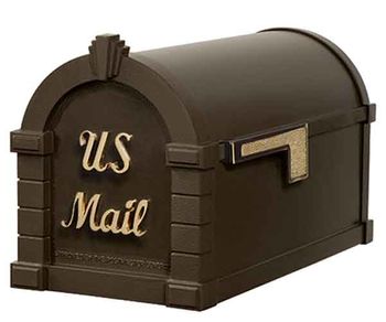 Keystone Mailbox Signature Series Bronze w/Polished Brass Keystone Mailbox Signature Series Bronze w/Polished Brass