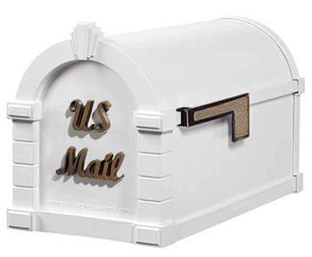 Keystone Mailbox Signature Series White w/Antique Bronze