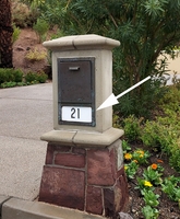Lake Las Vegas Column Mailbox Address Plaque