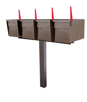 Mail Boss High Security Locking Quad Mailbox