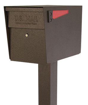 Mail Boss Locking Mailbox with Post Bronze