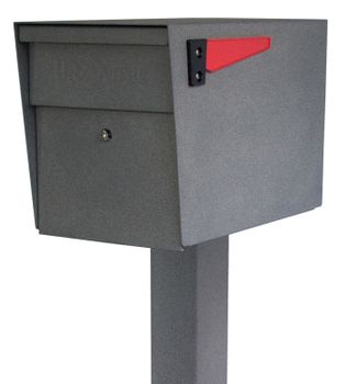 Mail Boss Locking Mailbox with Post Granite