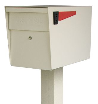 Mail Boss Locking Mailbox with Post White