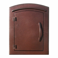 Manchester Antique Copper Column Mailbox Insert Plain Door