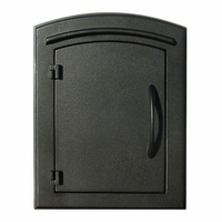 Manchester Black Column Mailbox Insert Plain Door