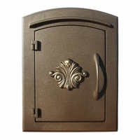 Manchester Bronze Column Mailbox Insert Decorative Scroll Door
