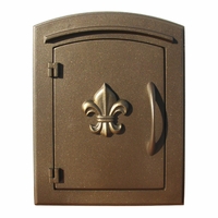 Manchester Bronze Column Mailbox Insert Fleur De Lis Door