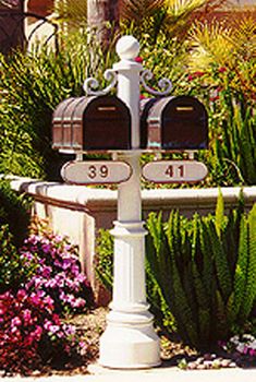 Newport Double Mailbox Post