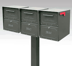 Oasis Jr. Triple Locking Mailbox and Post