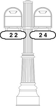 Southern Highlands Double Mailbox and Post