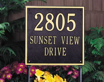 Square Address Plaque