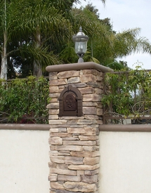 Eagle Door Stacked Stone Column