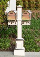 Streetscape Double Craftsman Mailbox and Post