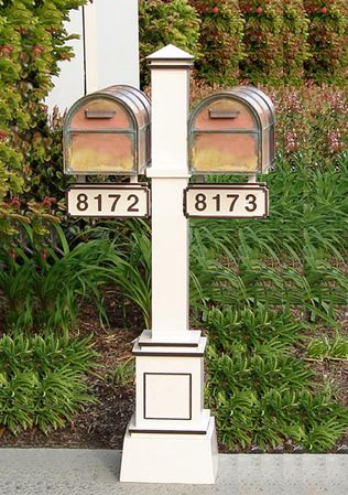 Streetscape Double Craftsman Mailbox and Post Streetscape Double Craftsman Mailbox and Post