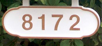 Streetscape Newport Style Address Plaque