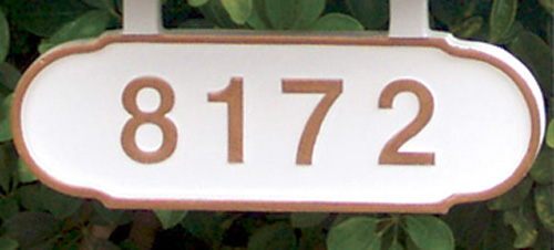 Streetscape Newport Style Address Plaque