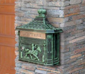 Victorian Locking Wall Mount Mailbox