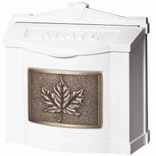 White w/Antique Bronze Leaf