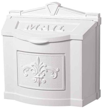 White w/White Fleur De Lis