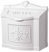 White w/White Fleur De Lis