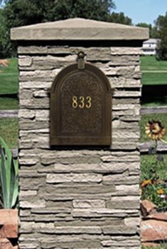 Whitehall Column Mailbox Door Address Plaque