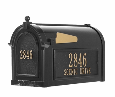 Whitehall Mailbox and Standard Post Black