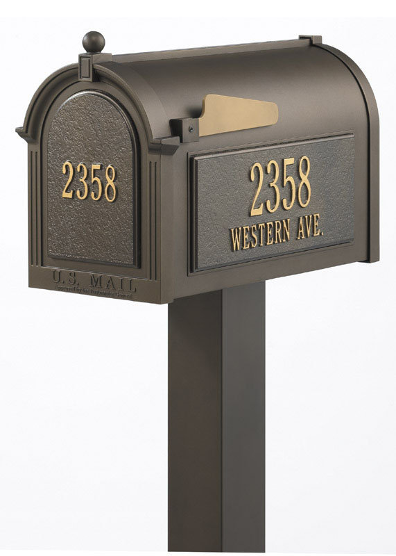 Whitehall Premium Mailbox Package with Front and Side Address Plaques