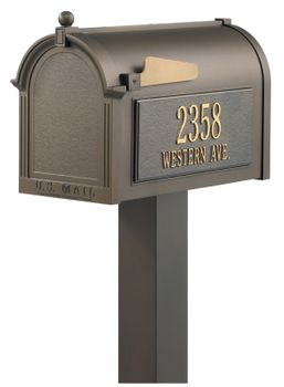 Whitehall Premium Mailbox Package with Side Address Plaques Whitehall Premium Mailbox Package with Side Address Plaques