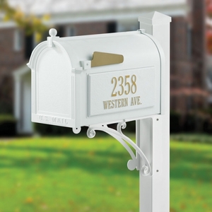 Whitehall Superior Mailbox Package White