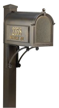 Whitehall Superior Mailbox Package with Side Address Plaques